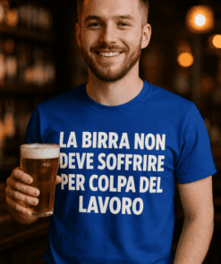 Maglietta divertente la birra non deve soffrire
