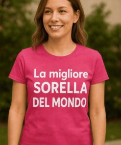 Maglietta divertente la migliore sorella del mondo