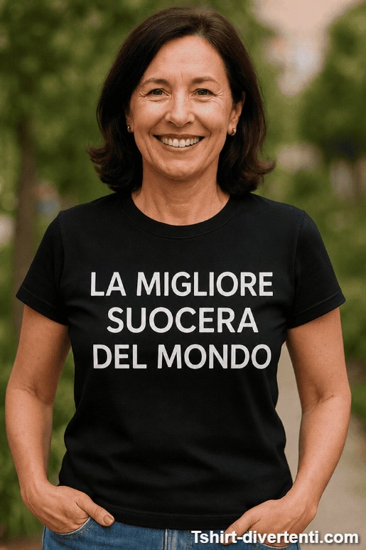 Maglietta divertente la migliore suocera del mondo