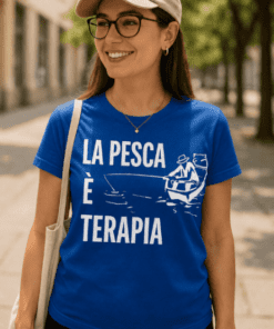 Maglietta divertente la pesca è terapia