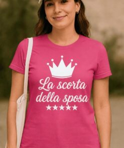 Maglietta divertente la scorta della sposa