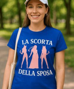 Maglietta divertente la scorta della sposa