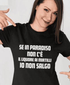 Maglietta divertente liquore ai mirtilli in paradiso