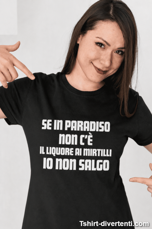 Maglietta divertente liquore ai mirtilli in paradiso