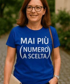 Maglietta divertente mai più con numero a scelta