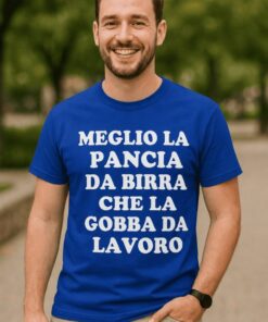 Maglietta divertente meglio la pancia da birra