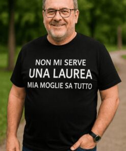 Maglietta divertente mia moglie sa tutto