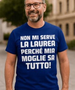 Maglietta divertente mia moglie sa tutto