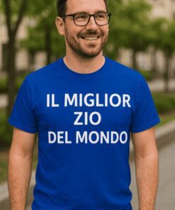 Maglietta divertente miglior zio del mondo