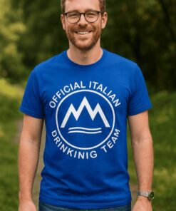 Maglietta divertente official Italian drinking team