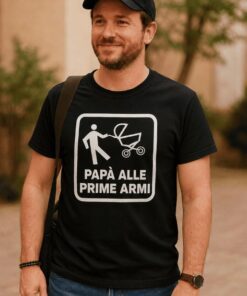 Maglietta divertente papà alle prime armi