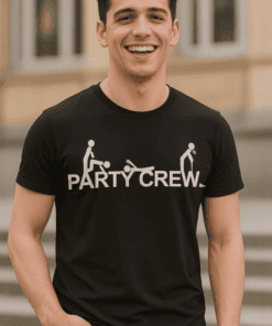 Maglietta divertente party crew