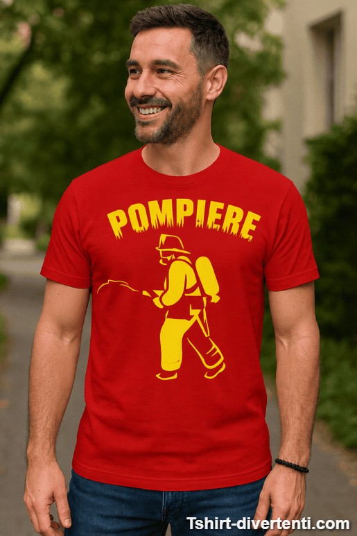 Maglietta divertente pompiere