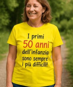 Maglietta divertente primi 50 anni di infanzia