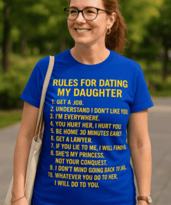 Maglietta divertente Rules for Dating My Daughter