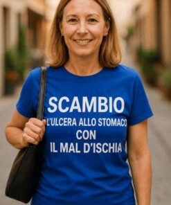 Maglietta divertente scambio ulcera con mal d'Ischia