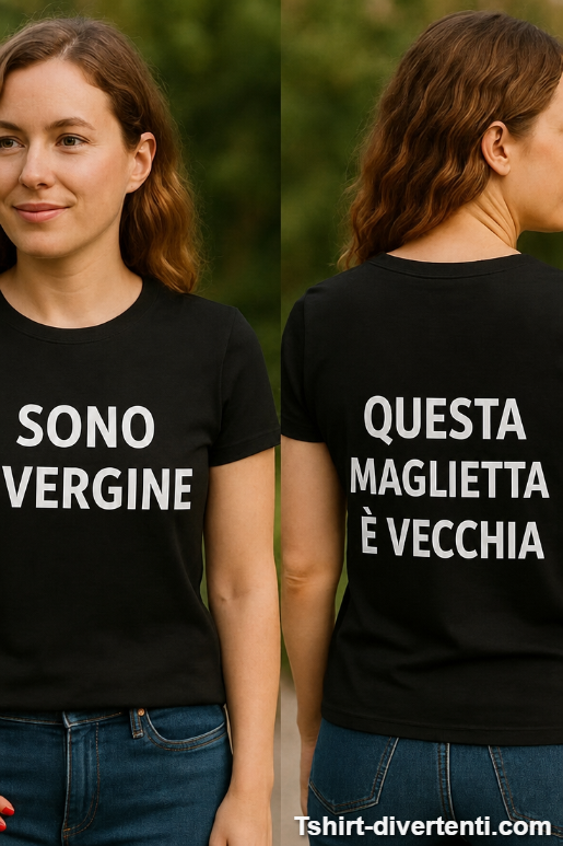 Maglietta divertente sono vergine questa è vecchia