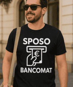 Maglietta divertente sposo bancomat