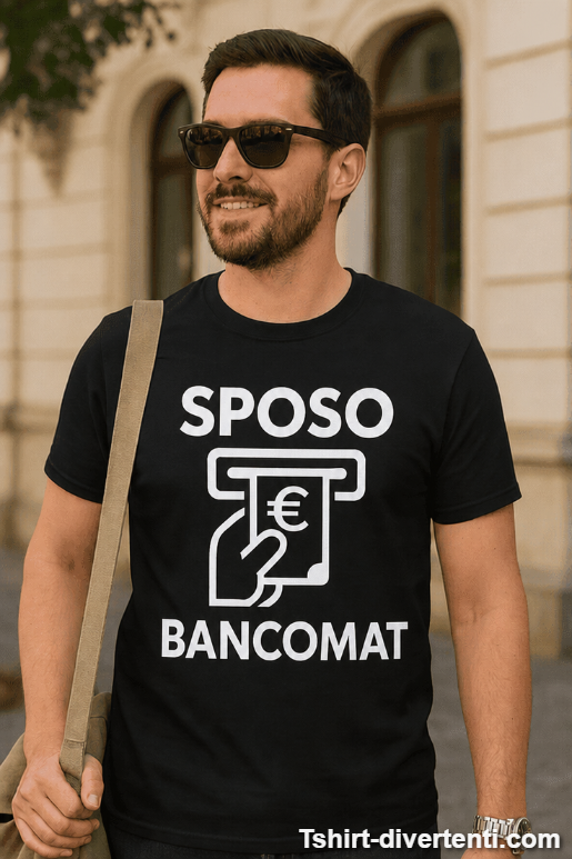 Maglietta divertente sposo bancomat