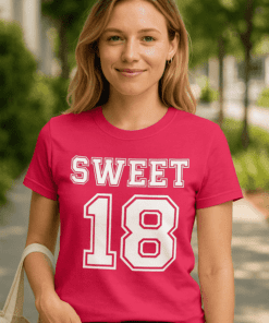 Maglietta divertente Sweet 18