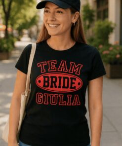 Maglietta divertente Team Bride con nome a scelta