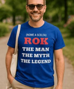 Maglietta divertente the man the myth the legend con nome a scelta