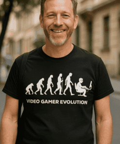 Maglietta divertente Video gamer evolution