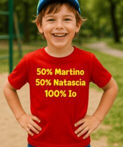 Maglietta per bambini genitori con nome a scelta