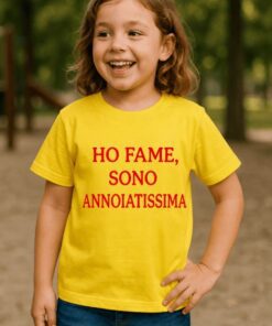 Maglietta per bambini ho fame sono annoiatissima
