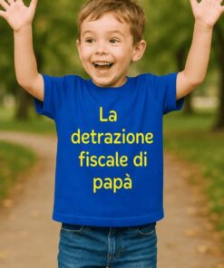 Maglietta per bambini la detrazione fiscale di papà