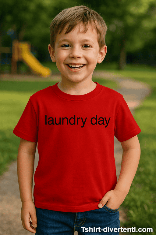 Maglietta per bambini laundry day