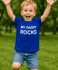 Maglietta per bambini My daddy rocks