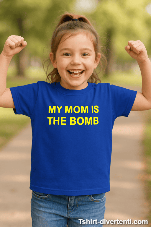 Maglietta per bambini My mom is the bomb