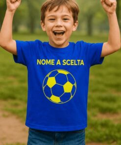 Maglietta per bambini pallone con nome a scelta