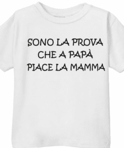 Maglietta per bambini sono la prova