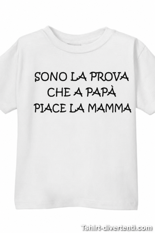Maglietta per bambini sono la prova
