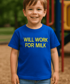 Maglietta per bambini Will work for milk