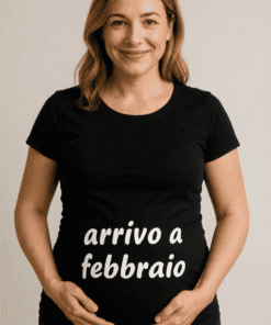 Maglietta premaman arrivo a febbraio