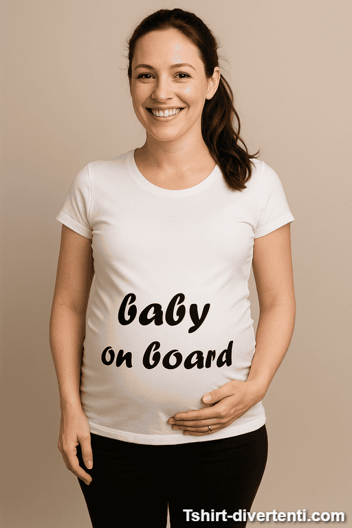 Maglietta premaman baby on board