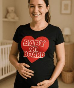 Maglietta premaman Baby on board cuore