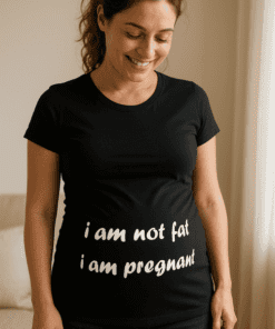 Maglietta premaman I am not fat I am pregnant