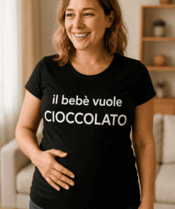 Maglietta premaman il bebè vuole cioccolato