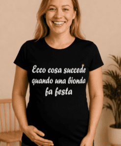 Maglietta premaman quando una bionda fa festa