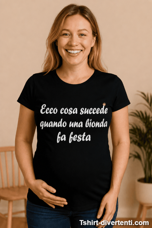 Maglietta premaman quando una bionda fa festa