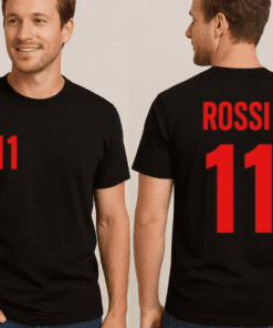 Maglietta sportiva con nome e numero a scelta