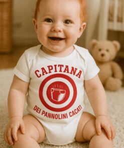 Body per neonati divertente capitana dei pannolini cacati