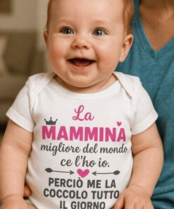 Body per neonati divertente coccole con la mamma