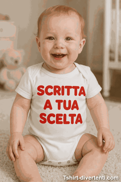 Body per neonati divertente con testo a scelta