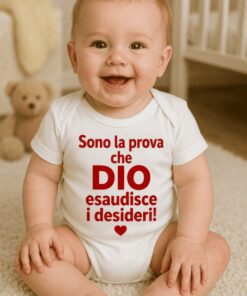 Body per neonati divertente Dio esaudisce desideri