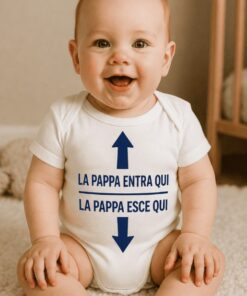 Body per neonati divertente entrata uscita pappa